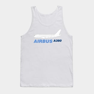 Airbus A380 Line Drawing Tank Top